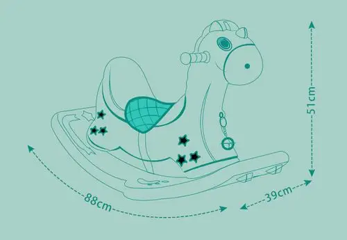 宝宝摇椅马塑料音乐两用摇摇木马儿童玩具摇马1-2周岁礼物小马车