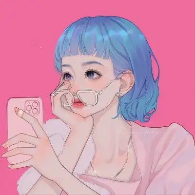 手绘女生头像画师:luffypig_女生头像_我要个性网