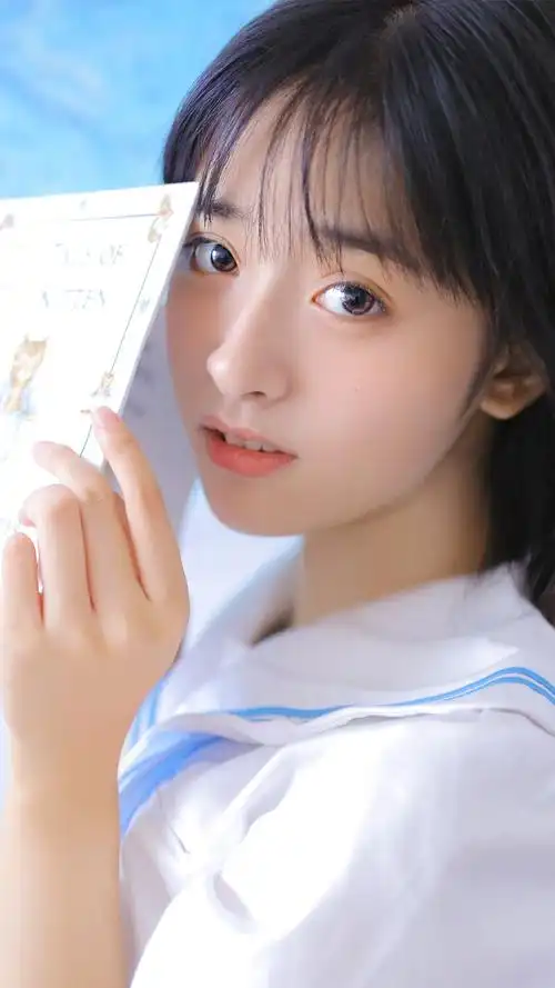 沈月学院风性感写真高清手机壁纸