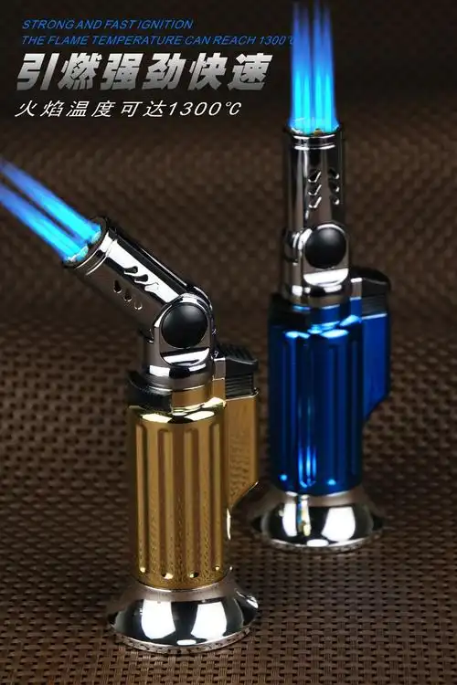 新款高温四直冲喷枪打火机h2005 旋转火头户外点炭烧烤 跨境 批发