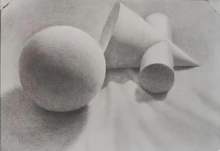 素描石膏几何体组合步骤