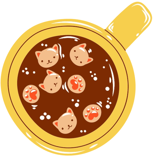 可爱动物巧克力零食点心插画元素巧克力