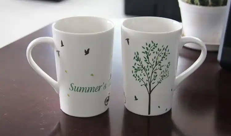 新品马克杯 陶瓷咖啡杯 简约杯子带盖勺