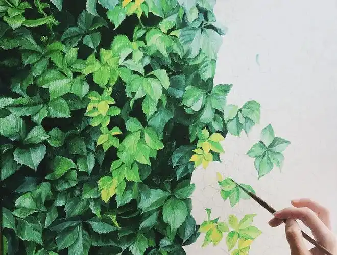 油画小记2020爬山虎|纯艺术|绘画|sherrie_art - 原创作品 - 站酷