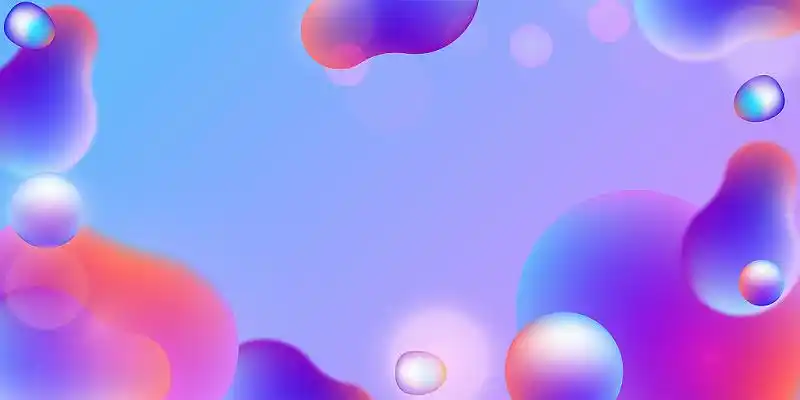 紫色渐变简约科技感梦幻几何流体展板背景