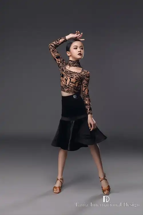 tid品牌店的优惠券大全—tid拉丁舞专业国标女童儿童舞蹈服服装sl007