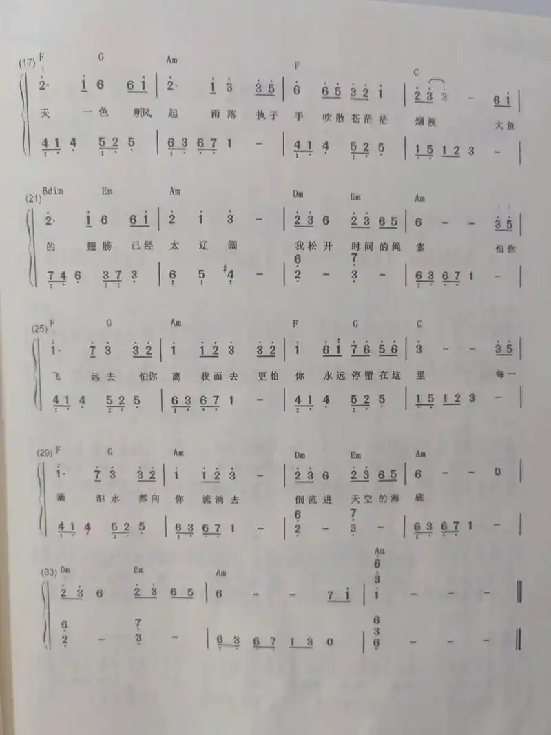 钢琴谱|大鱼海棠 超简单一看就会的版本 【分享的乐谱都在我的主页