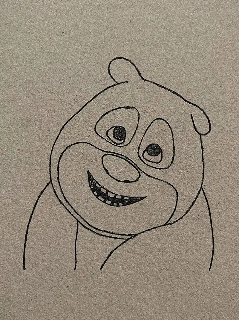 熊二.#绘画过程#过程图 #手绘 #画画 #动漫绘画#熊二 - 抖音