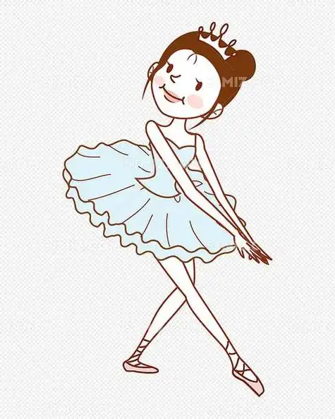 卡通女孩跳舞免抠图跳舞简笔画跳舞的小人简笔画画出正在跳舞站立的一