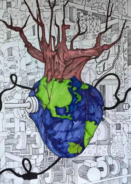 世界地球日儿童画公益大赛获奖作品出炉 | 世界地球日_三等奖_儿童组