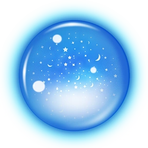 发光水晶球卡通png素材