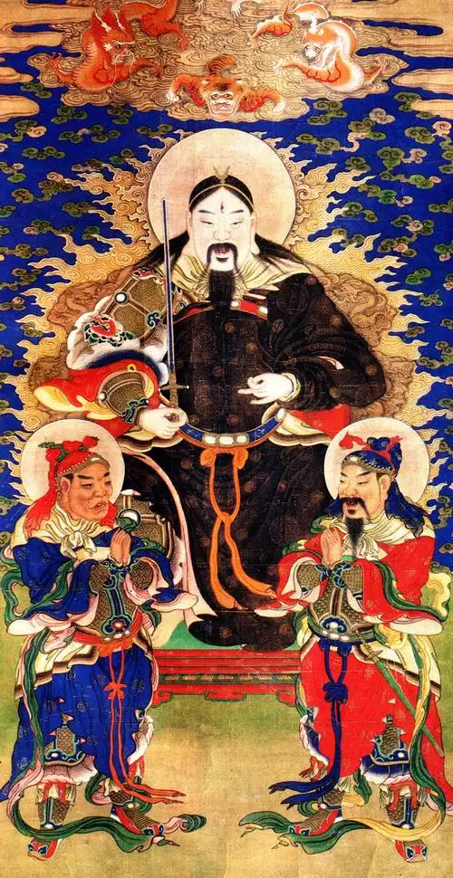 真武大帝壁画图片素材