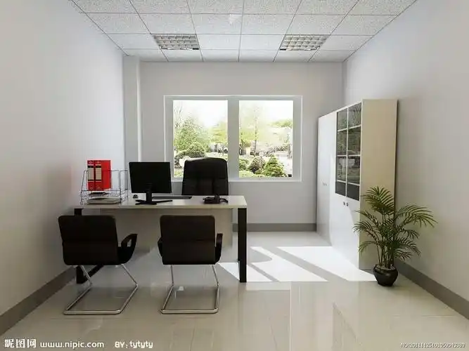 简洁办公室含材质贴图灯光源文件__室内模型_3d设计_源文件图库_昵图