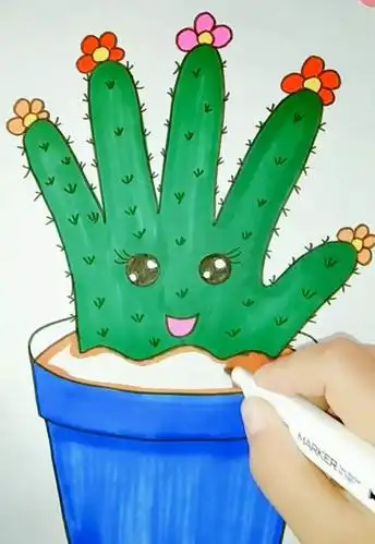 【枣园骄子幼儿园】假期课堂创意绘画《手掌画》