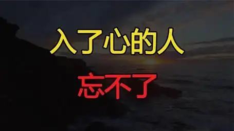 入了心的人,忘不了,刻骨铭心的情,放不下