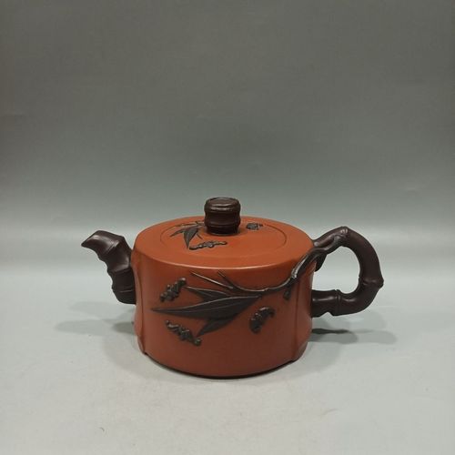 宜兴紫砂壶茶壶竹韵壶名家王红娟纯手工制作原矿清水泥家用收藏壶