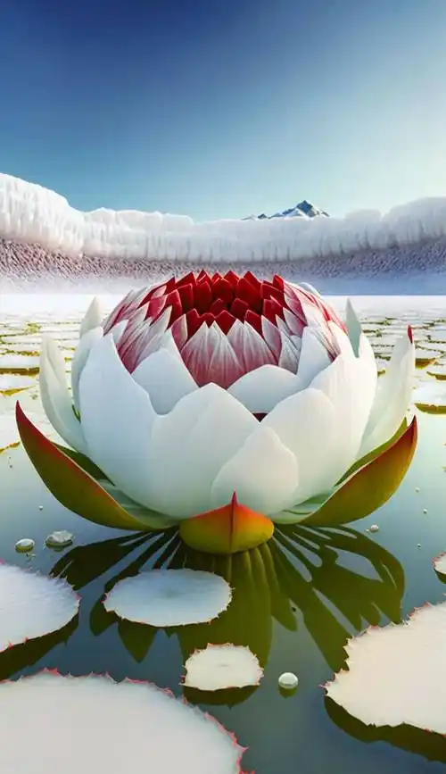 冷艳的雪莲_雪花_高山之_花瓣