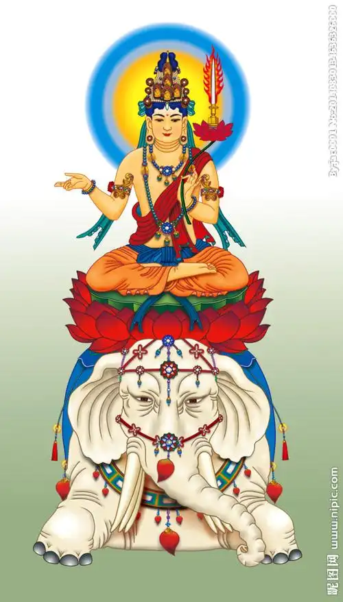 普贤菩萨像设计图__宗教信仰_文化艺术_设计图库_昵图网nipic.com