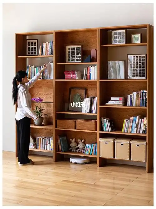放家里的整墙书架,diy自己的书房
