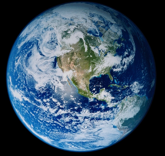 从太空中看地球地球是什么样的呢