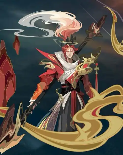 参考例图王者荣耀韩信飞衡的半身像 是车稿 不商用  简单背景 场景