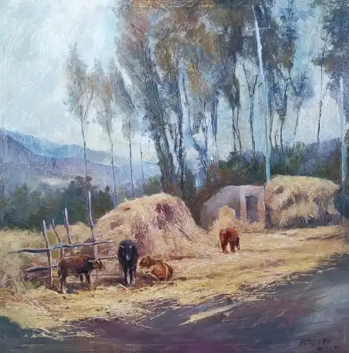 徐张画院西画部参加《盛世中国一一庆祝共和国70华诞迎春书画展》作品