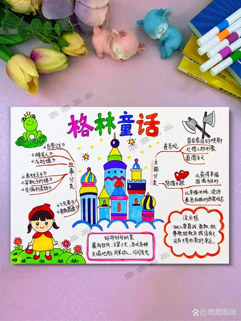 童话手抄报,格林童话手抄报,简单超好看