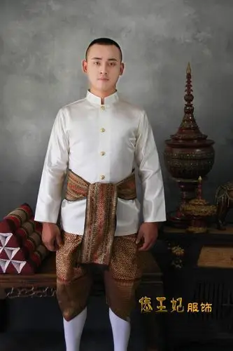 泰国传统民族服装傣族男装泰式活动影楼写真拍照民族服装
