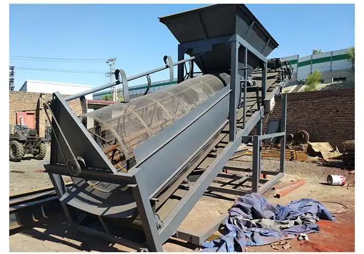 河南土夹石分离滚筒筛分机砂石筛选无轴滚筒筛河砂脱泥滚筒分离机