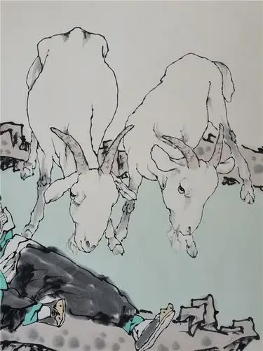 006范曾三羊开泰纸本立轴