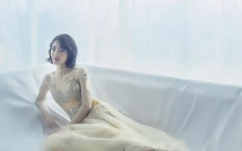 王丽坤优雅迷人写真桌面壁纸