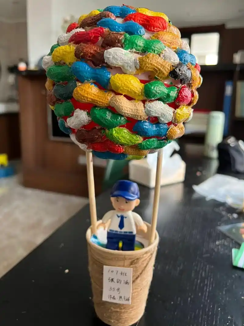 环保创意,变废为宝,一年级手工03  老母亲的手工真是从幼儿园做到