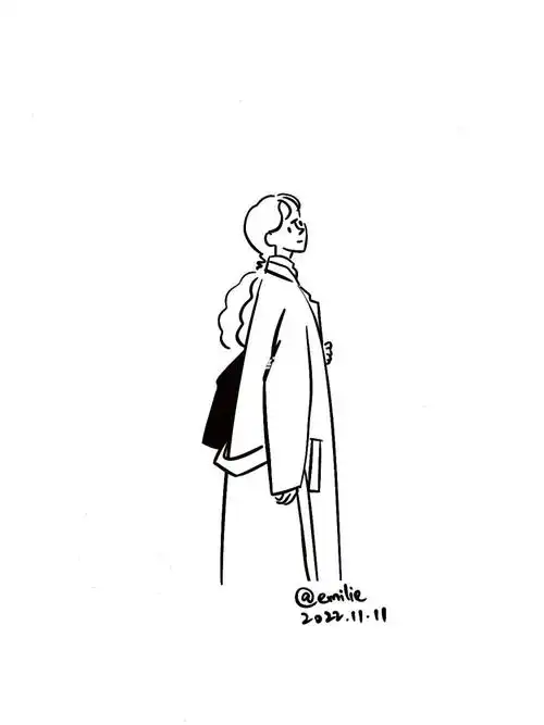 ins风  #手帐  #西西老师的画画打卡小基地  #黑白极简手绘  #简笔画