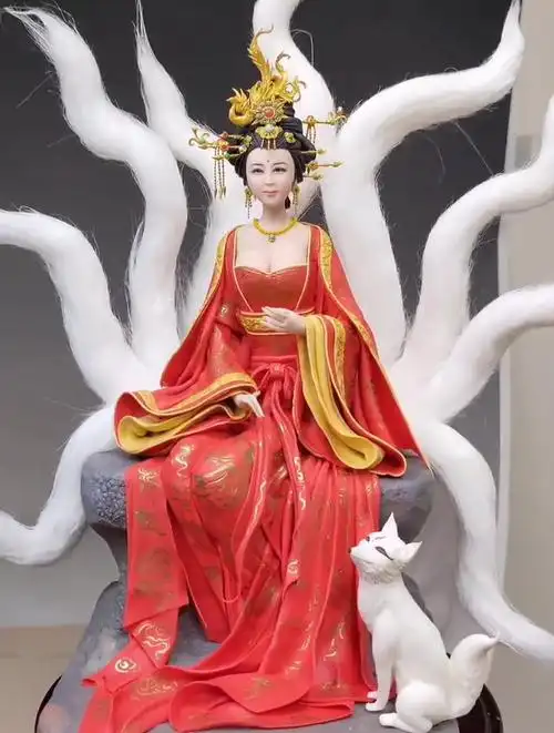 制作狐仙娘娘,被她美貌感染,霸气外形所震撼,这就是中国手艺人