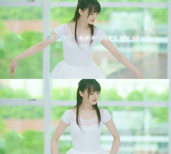 郑爽身着白纱裙跳芭蕾舞粉丝这还是那个踩缝纫机和做手工的郑爽吗