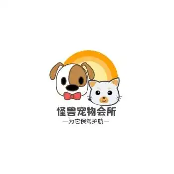 宠物店猫狗简约卡通可爱平面logo设计