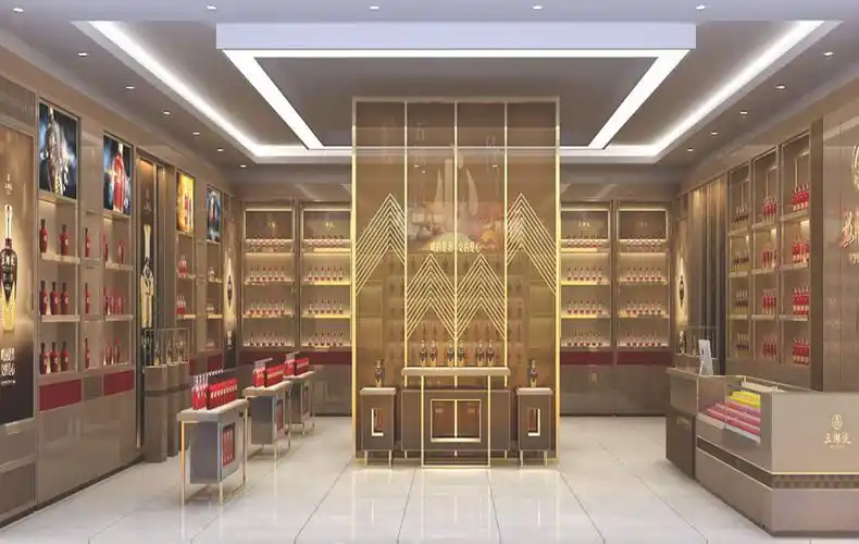 展中强风采柜万家品牌商业店铺设计展柜展示柜定制店铺装修施工