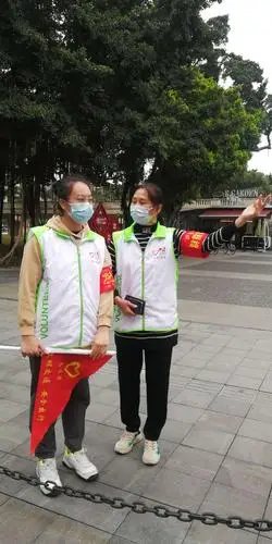 2021年2月11日上午沙面驿站志愿者站岗工作照