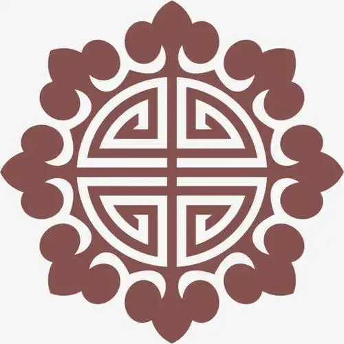 玉兰对称角花窗花剪纸