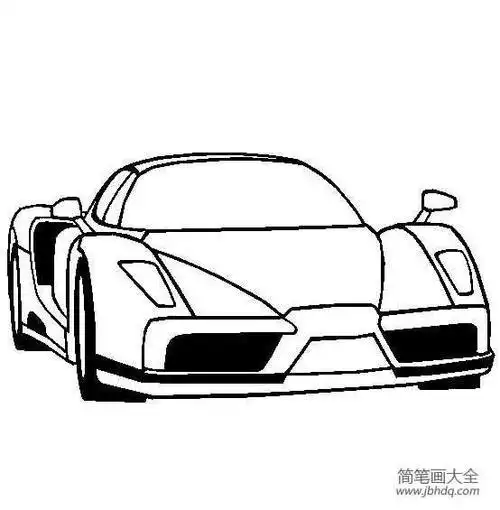 法拉利跑车简笔画大全 第1页