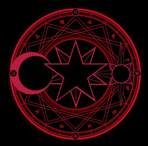 我们还可以给魔法阵中的形状增加动画,使魔法阵看上去更有趣.