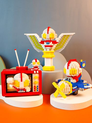 微型小颗粒拼装积木乐高拼图儿童节节日礼物益智玩具男孩子奥特曼