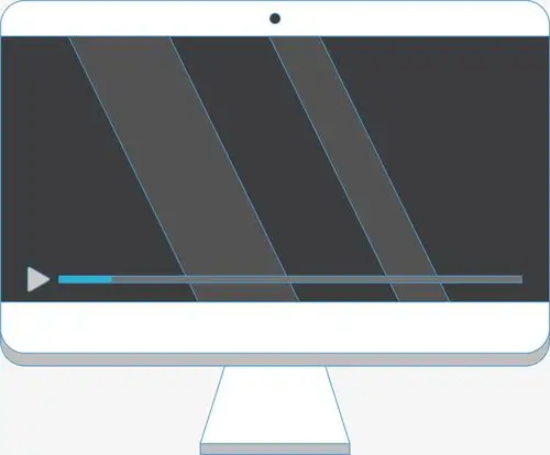 电脑屏幕虚拟现实游戏矢量素材
