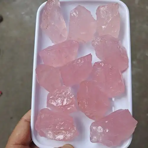 粉水晶原石22一个满百包邮