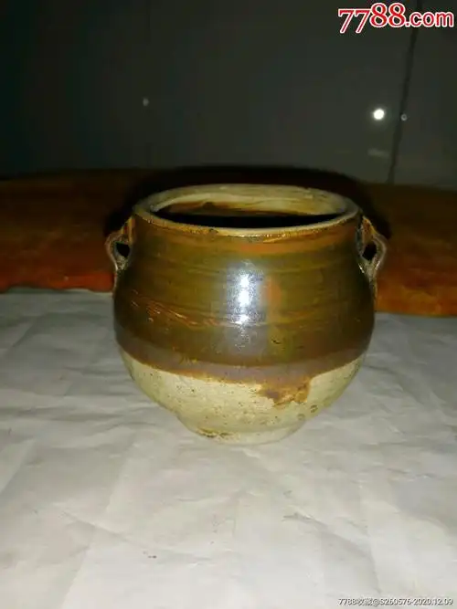 明代双耳酱釉罐