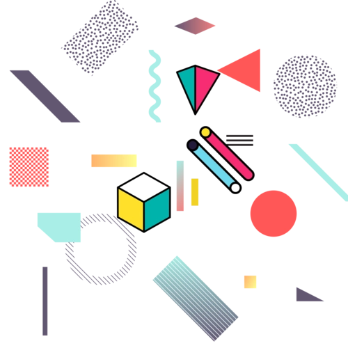 孟菲斯风格时尚潮流几何点线面背景底纹素材