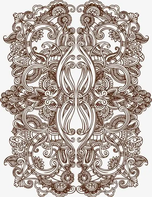 对称花纹免抠素材免费下载_觅元素51yuansu.com