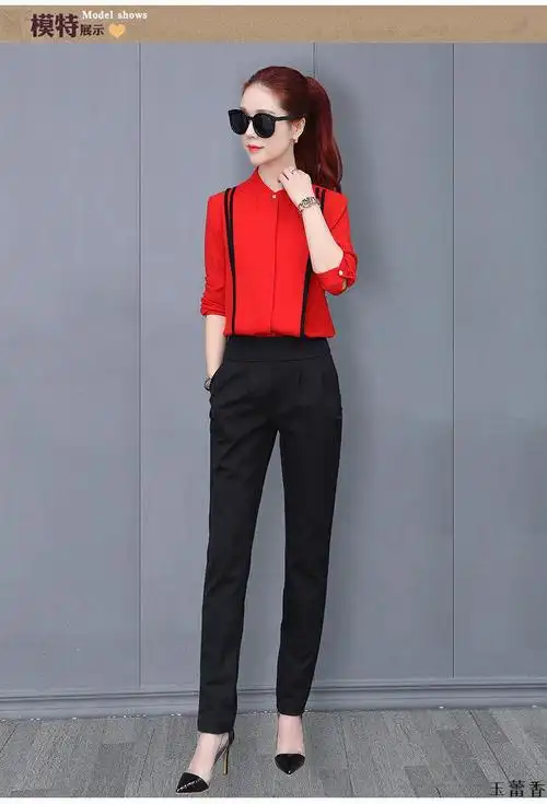 休闲哈伦裤女春秋季新款弹力显瘦职业小西裤子黑色拉链长裤xs25码8090