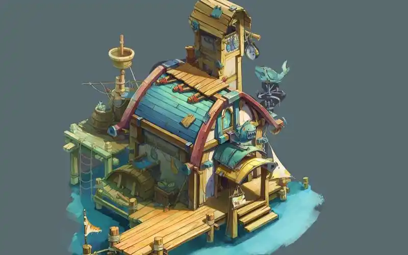 3dmax场景建模次世代卡通房子建模