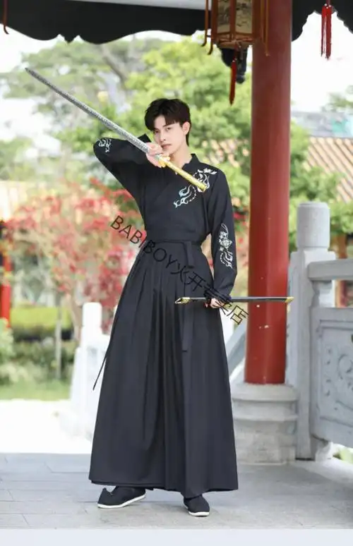 海澜之家【特价捡漏】汉服男原创中国风古装侠客剑客武侠风青少年